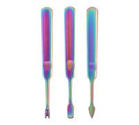 COLLBATH 3 repousse-cuticules : Nettoyeur d'ongles en acier inoxydable - Coupe-cuticules - Outils professionnels de pédicure et manucure pour ongles des mains et des pieds