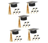 COLLBATH 30 Pcs Graduation Gobelet Couvercle Graduation Cap Tasses À Vin Le Chapeau Délicat Gobelet Couvercle en Verre Graduation Party Favors Grad Cap Gobelet Couverture
