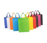 COLLBATH 30 Pièces Cabas Non Tissé Recyclé Couleurs Sacs Courses Pliables Écologiques Poignée Confortable Réutilisables pour Shopping Et Voyage