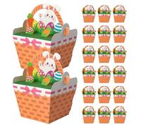 COLLBATH 30 Pièces fournitures de fête de Pâques boite cadeau coffret boîtes à collations petites boîtes en papier Fournitures de décoration de fête