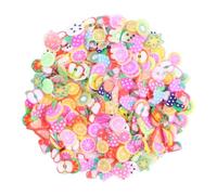COLLBATH 300 Pièces de Tranches de Fruits en Argile pour Décoration D'ongles, Motifs Assortis, Boîte Plastique, pour Usage Professionnel Domicile