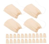 COLLBATH 300 Pièces Filtres à Thé Jetables à Cordon Papier Alimentaire Non Blanchi pour Thé Vrac Infusion Rapide sans Résidus