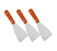 COLLBATH 3pièces Spatule Cuisine Acier Inoxydable Et Manche Bois Pour Steak Barbecue Grill Outil De Cuisson Antiadhésif Et Multifonction