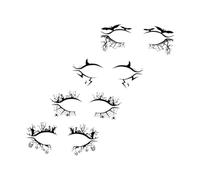 COLLBATH 4 Paires Autocollants Eyeliner Halloween Décoratifs Yeux Mode Araignée Chauve Souris pour Fête Cosplay Femme