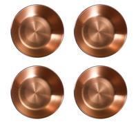 COLLBATH 4 pièces Assiettes Assaisonnement Rondes pour Sauces et Apéritifs Petites Coupelles Acier Résistant pour Cuisine et Service pour Barbecue Pique- et Dégustation