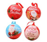 COLLBATH 4 Pièces Boîte à Forme de Boule Décoration Suspendue pour Sapin pour Douceurs