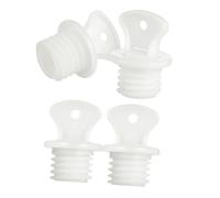 COLLBATH 4 Pièces bouchon de bouillotte d'étanchéité réutilisables en caoutchouc bouchon d'eau étanche petits pour chaud de bouteille blanche