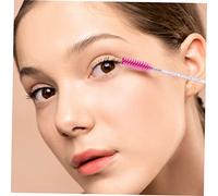 COLLBATH 4 Pièces Brosses à Cils Roses avec Porte Clés Strassées Légères et Portables Brosse à Sourcils et Peigne pour Maquillage des Yeux