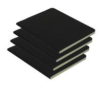 COLLBATH 4 Pièces Carnet de Dessin Portable Mini A6 Noir, Papier à Croquis | Usage Maison ou Bureau, Finition Simple, Papier, pour Étudiants et Amis, Pratique à Emporter