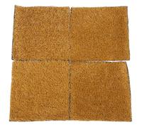 COLLBATH 4 Pièces Coussin de nid de Poulet Artificiel Faux Tapis de Gazon Pousquettes de Nidification de poulailler Tapis de Nidification de Poulet Coussinets de Ponte PP Brun