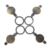 COLLBATH 4 Pièces Couvercle de Protection Cuivre pour Bœuf Cache Intimité Anti-espionnage Kit pour Porte Appartement Sécurité Maison et Bureau Installation Facile sans Outils