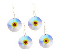 COLLBATH 4 Pièces Disques Réfléchissants DIY pour Effaroucheur Oiseaux Décoration Jardin Extérieure Disque Anti-Pigeon et Anti-nuisible Portable