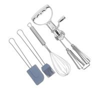 COLLBATH 4 Pièces ensemble d'outils de cuisson mélangeurs à main agitateur de pâte outil de cuisson cuisine rotatif à danois batteur à main manuel Gel de silice