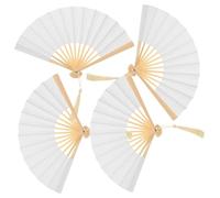 COLLBATH 4 Pièces Éventails Pliants Miniatures pour Poupées Ventilateurs Manuels Compacts Papier Accessoires DIY pour Décoration Mariage et