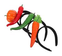 COLLBATH 4 Pièces Headbands Halloween Costume Accessories Pumpkin Carrot Pepper Hair Hoop For Women Cosplay Spa