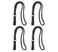 COLLBATH 4 Pièces Lot de 4 Dragonnes pour Cannes de Marche en Nylon Noir, Bracelet de Canne Antidérapant, Sangle de Maintien Confortable pour Bâtons de Randonnée et Béquilles, Accessoire