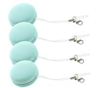 COLLBATH 4 pièces Lot de Chiffons Nettoyants Forme Macaron pour Écrans de Téléphone et Lunettes Microfibre Portable et Léger pour Nettoyage Sans Trace Accessoire Pratique avec Lanière