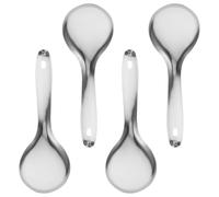 COLLBATH 4 pièces Lot de Cuillères à Riz Acier Inoxydable Légères et Ergonomiques pour Cuisine Maison et Restaurant Cuillères de Service Confortables et Faciles à Nettoyer
