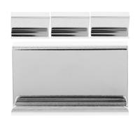 COLLBATH 4 pièces Lot de Poignées pour Porte Verre Clips Chrome pour Placard Vitré et Vitrine Accessoires Robustes et Polyvalents pour Armoire et Meuble