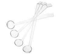 COLLBATH 4 Pièces Louche Transparente à Long Manche Plastique Réutilisable pour Service de Sauces Soupes Jus Fruits pour Restauration et Événements