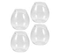 COLLBATH 4 Pièces Mini pot à lait japonais pichet de sirop verser de lait Distributeur de café distributeur de sucre tasses de thé en porcelaine Mini Sauce Jug pichet de café Transparent