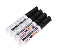 COLLBATH 4 Pièces Stylo de Retouche pour Pierre Tombale 8mm Noir | Marbre et Roche, Étanchéité, Forte Adhérence, Plastique, Usage Funéraire, Entretien de Monument