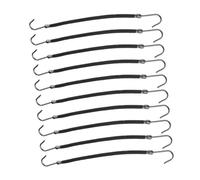 COLLBATH 40 pièces Crochets Élastiques pour Queue de Cheval Accessoires Chignons Noirs Fixation sans Tiraillement Adaptés à Différents Types de Cheveux