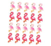 COLLBATH 40pièces Breloque Miniature De Flamant Rose Résine Décoration Diy Pour Coque De Téléphone Ornement Délicat Pour Téléphone Portable