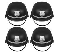 COLLBATH 4Pcs Chapeau De Costume De Flic Bobby Casque De Police Enfants Habiller Chapeau Bobby Casquette De Police Policier Habiller Policier Insigne Britannique Bob