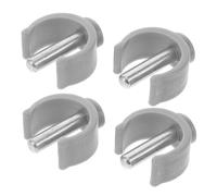 COLLBATH 4pièces Accessoires Béquilles c Goupilles De Verrouillage Forme De c Pour Cannes Et Déambulateurs Fixation Sécurisée Et Facile à Installer Compatibles Avec Tubes De Gris