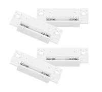 COLLBATH 4pièces Alarme de Porte Magnétique Filaire Abs Capteur Ouverture Ouvert Fermé Système Anti-intrusion pour Maison Bureau et Boutique Design Blanc Discret