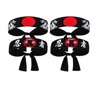 COLLBATH 4pièces Bandeau Polyester pour Entraînement Karaté Costume Ninja Et Activités De Plein Air Lot
