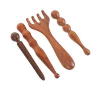 COLLBATH 4pièces Bâtons De Massage Bois Naturel Pour Réflexologie Outils De Massage Grattant Et Acupression Usage Domestique Et Cadeau