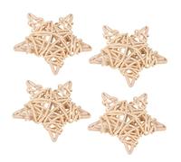 COLLBATH 4pièces Jouets Rattan Étoile pour Hamsters Et Lapins Jouets Éducatifs Et Amusants Balle De Morsure Nettoyage des Dents pour Chiens pour Petits Animaux