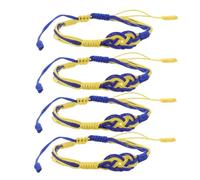 COLLBATH 4pièces Lot De Bracelets Ukrainiens Tressés Corde Multicolores Avec Nœud Réglable Accessoires Pour Femmes Et Hommes