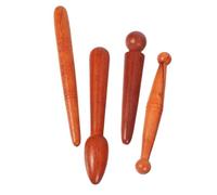 COLLBATH 4pièces Set De Outils De Massage Manuel Bois Pour Acupuncture Bâton De Massage Thaï Ciblé Des Points Acupression Soulagement Des Méridiens Plantaire Et Corps Détente Et Circulation