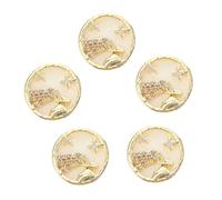 COLLBATH 5 pièces Autocollants Ongles Signes Astrologiques du 11 20 Janvier Dorés Décorations Métalliques pour Manucure DIY Accessoires Nail Art Élégants et Sûrs