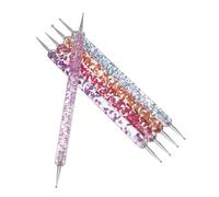 COLLBATH 5 pièces Set de Nail Point Colorés pour Manucure Outils Double-embout Dotting et Picker pour Accessoires Pratiques pour Décoration Ongles et DIY