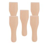 COLLBATH 5 pièces Spatules Bois Naturel Ustensiles Cuisine Multi-usages Ergonomiques pour Beurre Crème et Cuisson Petites Pelles à Racler Anti-rayures pour Pâtisserie et Barbecue