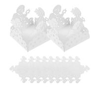 COLLBATH 50 Caissettes en Papier Blanc Motif Ange Découpe Étoile pour Chocolats et Bonbons Décorations Festives pour Mariage Emballage Décoratif Pratique et Résistant