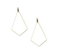 COLLBATH 50 pièces Boucles Doreilles Géométriques Acier Inoxydable Anneaux Doubles Trous Triangulaires Dorés pour Création DIY Composants de Bijoux pour Femmes