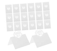 COLLBATH 50 Pièces Cartes de Mariage avec Motif Oiseau Creux Marque-places Élégants Forme de Cœur pour de Fiançailles Showers et Réceptions