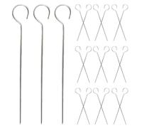 COLLBATH 50 Pièces Metal Skewers For Oven And Air Fryer Stainless Steel Barbecue Kabob Needles With Secure Tail Design Reusable Grill Sticks For Meat And Vegetables Easy Clean Indoor