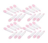 COLLBATH 50 Pièces Pinceaux Silicone Réutilisables Outil Maquillage Applicateur Gloss Contour Blush Yeux Rose
