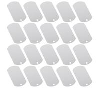 COLLBATH 50 Plaques D'Identification Vierges en Aluminium pour Chien Type Militaire Pendentif en Métal avec Nom Et Gravure Étiquette pour Animal De Compagnie Plaque Vierge