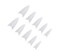 COLLBATH 500 pièces Capsules Ongles Pointues Faux Ongles Plastique Résistants pour Salon et DIY Nail Art Accessoires Manucure Faciles à Façonner Peindre et Appliquer
