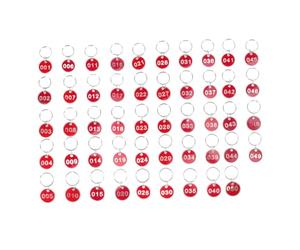 COLLBATH 50pièces Étiquettes Numérotées Plaques Métalliques Pour Bagages Porte-clés Identification Armoires à Clés Consignes à Bagages Classer Affaires