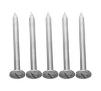 COLLBATH 5pcs Piquets de Bornage en Acier Inoxydable Argentés Réutilisables pour Points D'observation et Repères D'arpentage Précis et Solide
