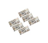 COLLBATH 6 feuilles Stickers Muraux Étanches pour Cuisine Motifs Galets Autocollants Carrelage Anti-huile Résistants Chaleur Décor Mural Double Usage pour Cuisine et Salle de Bain Faciles