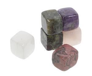 COLLBATH 6 Pcs Pierres de Quartz Whisky Réutilisables Cubes de Glace à Whisky Sûrs Élégants pour Bars et Hôtels